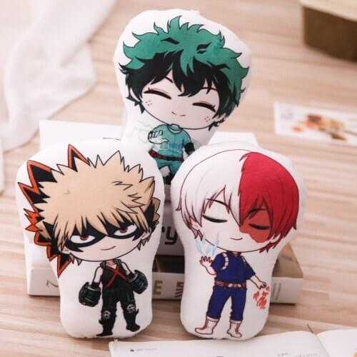 Cartoon Cute Anime Plush Toys Bakugou Katsuki Todoroki Shoto Midoriya Izuku Bolster Plush Boku No Hero Academia Pillow Kids Gift