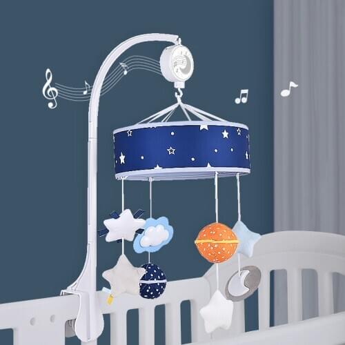 Musical Starry Sky Baby Rattles Crib Mobiles Toy Holder Rotating Mobile Bed Bell 0-12 Months Newborn Infant Girls Baby Boy Toys