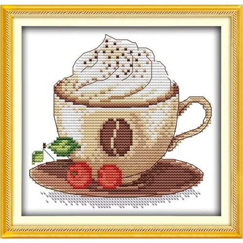 Joy Sunday geometric pattern DIY handicraft cross stitch kit pattern printed ice cream on DMC Canvas 11&14CT embroidery kit