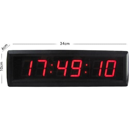 1.8" digital time display wall clock LED countdown timer count up clock with alarm functions