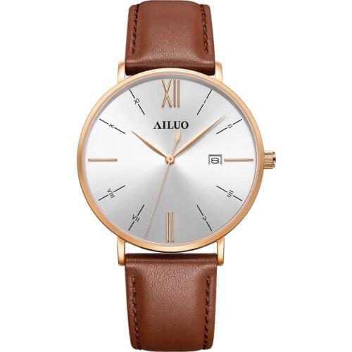 NEW FRANCE AILUO Men Watches Luxury Brand 7.5 mm Ultra-thin Watch Men Waterproof reloj hombre Quartz Movement Male Clock A7610