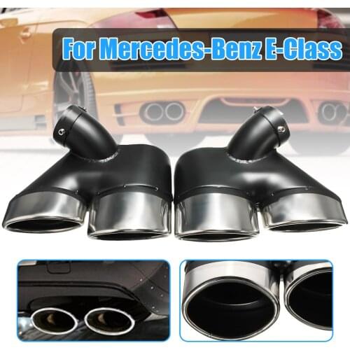 Pair Car Exhaust Tip Stainless Steel Muffler Pipe EU-W21128020 For Mercedes-Benz W211 E-Class E240 E280 E320 E350 E430 For AMG