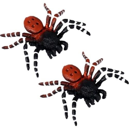 Halloween Spiders Joke Gift Simulation Insect Scary Toy Black Fake Realistic Lifelike Party Favours Supplies 2pcs Rubber Snakes