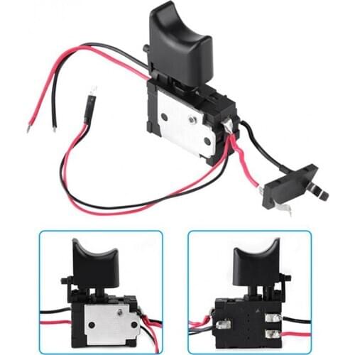 DC7.2-24V Electric Drill Switch Cordless Drill Speed Control Button Trigger W/ Small Light Power Tool Parts For Bosch Makita