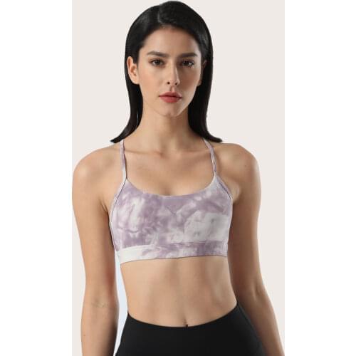 Wyplosz Sports Bra beauty Yword Sexy underwear Sports Top For Women Gym Thin belt Tie dye women Fitness Crop Top Brassiere Femme