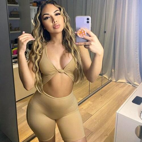 QuanRun Sexy Women Solid Hollow Out Sleeveless High Waist Jumpsuits Casual Playsuits Fitness Streetwear 2021 Spring Summer