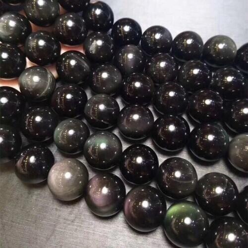 Rainbow obsidian stone beads natural stone beads DIY loose beads for jewelry making strand 15" wholesale