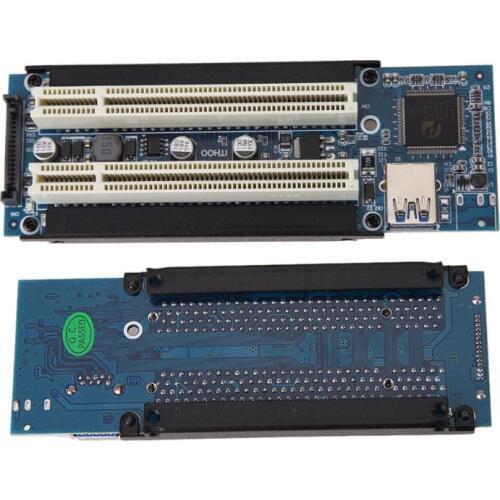 Riser Card PCI-E Express X1 to Dual PCI Riser Extend Adapter Connector Card Add Expansion Card For PC Computer Windows XP LINUX