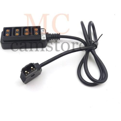 D-tap Breakout Box 1 to 4 D-tap Splitter,P-tap to 4ports Splitter,Dtap Four-Way Splitter Battery hub, 60CM