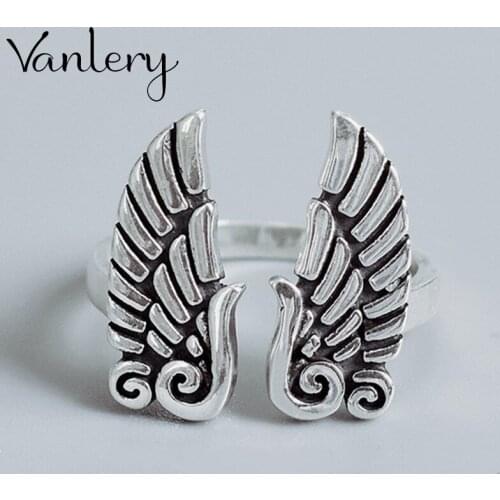 Luxury Brand Wings Rings For Women Wedding Statement Jewelry Valentines Gifts Lover Finger Ring
