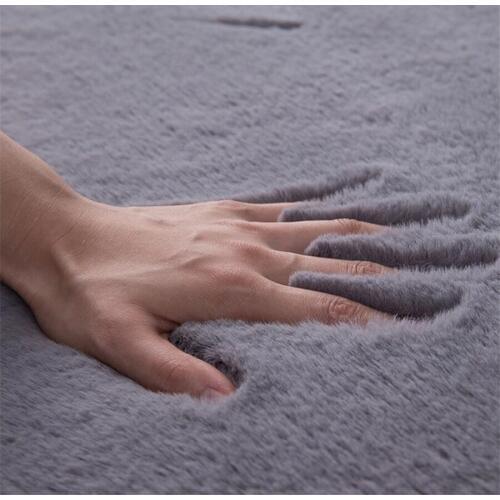 Nordic style imitation rabbit fur carpet bedroom bedside home thickening mat living room coffee table round plush full floor mat