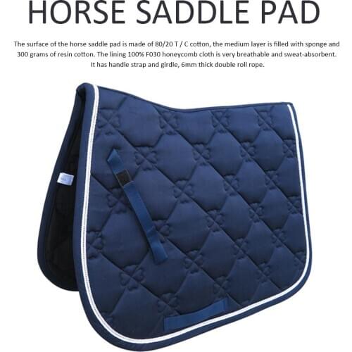 All Purpose Saddle Pad Equestrian Bareback Riding Pad Horse Riding Pad for Horse Riding Show Jumping Performance Equipment