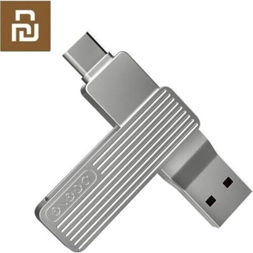 Xiaomi JESIS Type-C USB Dual Interface Mobile Phone U Disk M1 360 Rotation Aluminum Alloy Material 120MB/S Can Use APP