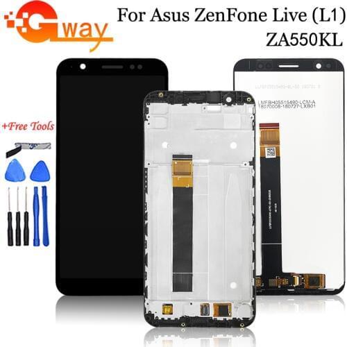 5.5" LCD For Asus ZenFone Live (L1) ZA550KL LCD Display Screen+Touch Screen Assembly + Frame For X00RD/ZA550KL LCD+Frame+ Tools