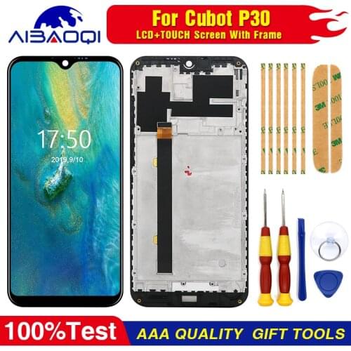 New Original Touch Screen LCD Display For Cubot P30 Android 9.0 2340X1080 6.3" With Frame Perfect Replacement Parts Free Tools