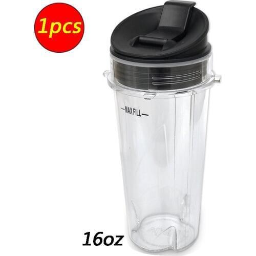 1 pcs Nutri Ninja 16-Ounce Cup with Sip N Seal Lidsfor Blenders Durable Good Seal Ring Keep Fresh Sport Plastic Bottle Parts