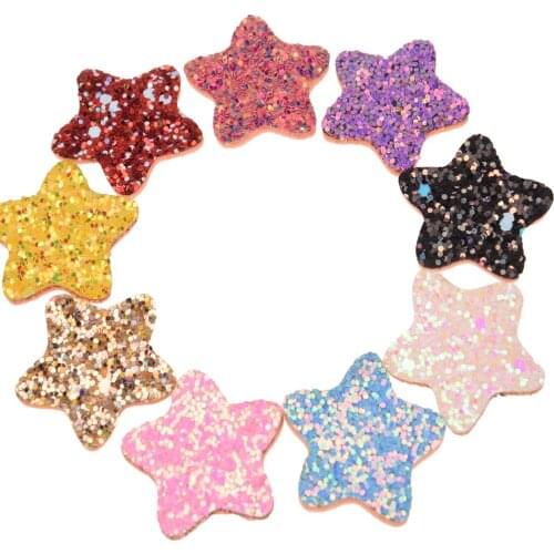 18pcs Glitter Hair Flower 3cm Satr Fashion Hair Accessories DIY Accessory Headwrap No Hairbow No Hairclip decoration flower