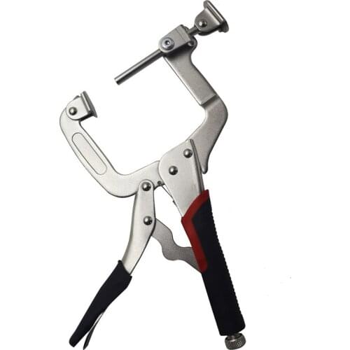 2 in 1 Clamps Oblique Hole Clamp Pliers Pocket Hole Face Clamp Welding Carpentry Tool For Woodworking Pocket Hole Welding