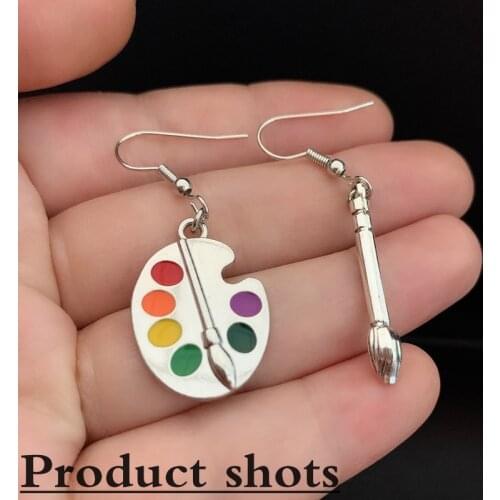 2020 Hot Sale / Ladies Vintage Artist Jewelry Gift Ladies Earring Palette Brush Dangle Earrings
