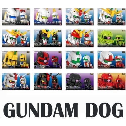 2020 New Arrive Personal diy Chars Zaku GM Husky gundam cat dog model Blocks building toys Action Figure for children gifts