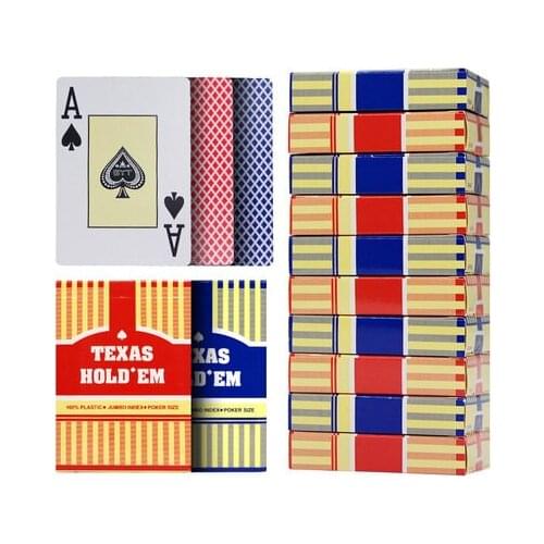 5 Sets/Lot High Quality Texas Hold'em Plastic Poker Card Games Waterproof And Dull Polish Playing Cards Entertainment Board Game