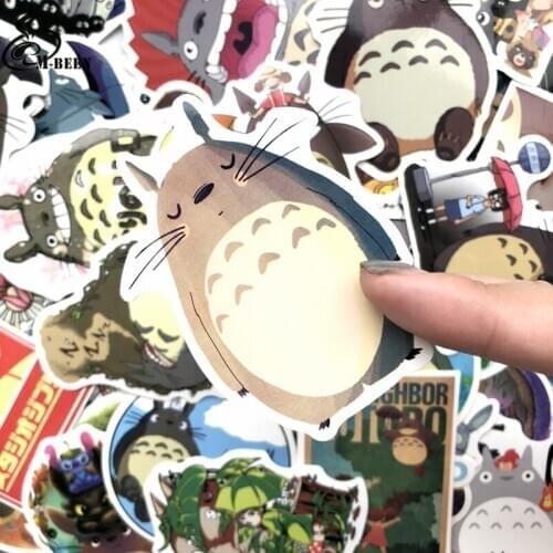 50pcs Totoro Stickers chinchilla Doodle Cartoon Skateboard Suitcases Guitar Car Bike Laptop Vinyl PVC Waterproof sticker decal