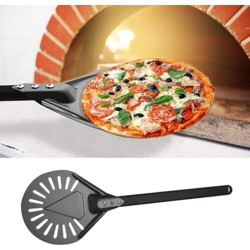 7/8/9 Inch Pizza Turning Peel Alloy Perforated Round Pizza Shovel Baking Accessories Pizza Paddle Factory Pastry Baking Tool