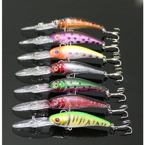 7Pcs Minnow Fish Bait 10.1cm 7.6g Pesca Swimbait Wobbler Lure Crankbait Bass Fishing Tackle