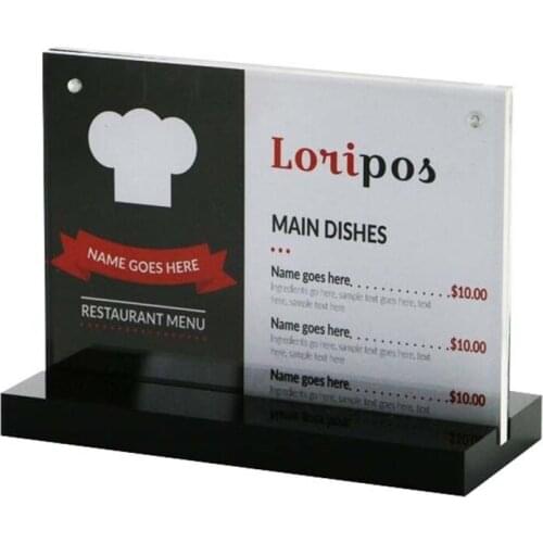 A5 Acrylic Magnetic Desktop Display Stand Label Holder Acrylic Sign Holder black photo menu poster sign holder label frame stand