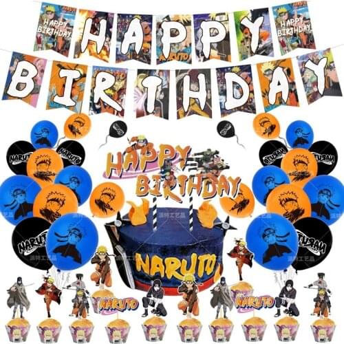 Naruto Theme Decoration Balloon Set Childrens Birthday Party Naruto Aluminum Film Balloon Combination Party Supplies