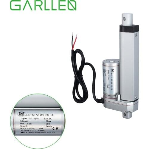 GARLLEN DC 12V 750N Linear Actuator Motor 100mm/50mm Auto Linear Motor Limit Switch For Car Bed Electric Equipments Door Opener