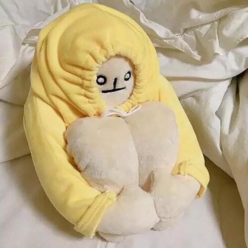 Cotton Cute Banana Doll Plush Tochangeable Doll Plush Yellow Dress Baby Hug Pillow Doll Lovely Gift For Kids Baby Children Gift
