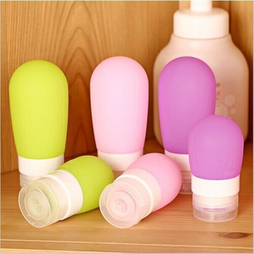 Hot Selling Silicone Refillable Portable Mini Traveler Packing Bottle Press Bottle for Lotion Shampoo Bath Free shipping