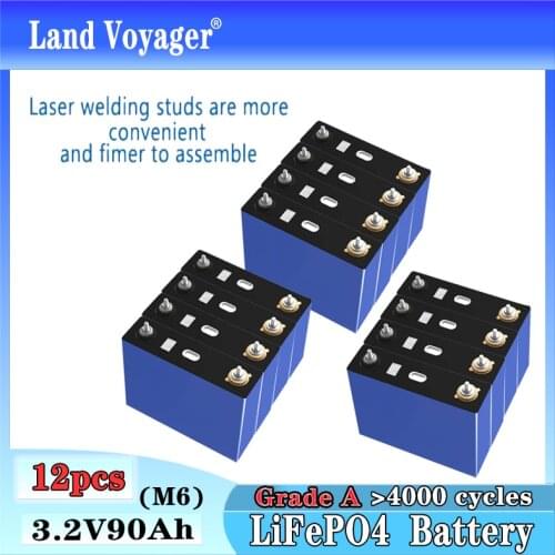 2021 Land Voyager NEW GRADE A 12PCS 3.2V120ah Lifepo4 Battery Lithium Iron Phosphate Cell NOT 100ah 24v 12V300AH For Solar RV EV