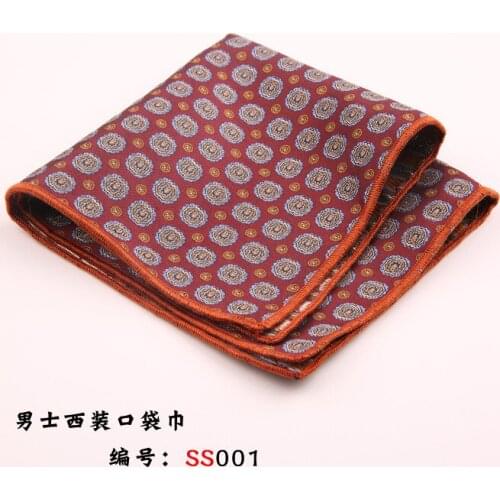 Mens wedding suit handkerchief polyester silk pocket square suit square handkerchief scarf striped cashew