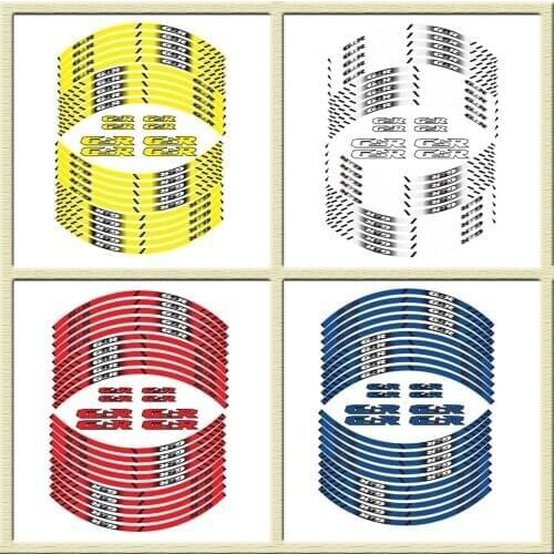 New Motorcycle Tire Reflective stickers inner wheel stripes decoration decals for SUZUKI GSR