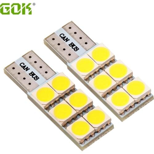 Wholesale 10pcs/Lot Auto led T10 6smd 5050 LED w5w LED T10 canbus car Light led Bulb Indicator Light Parking Lamp freeshipping
