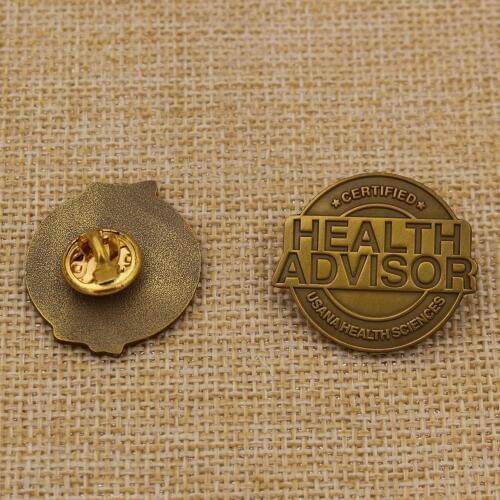 Factory Wholesale Plating Gold Badge Custom 3D Badges