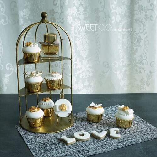 Cupcake holder cage cake stand PC dome snow pendants for wedding event party cake tools bakeware tools