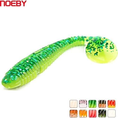NOEBY 95mm 8.5g Paddle Tail Shad Fishing Lure Soft Plastic Silicone Bait Fishing Wobblers S3102