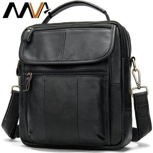 MVA Messenger Bag Mens Shoulder Bag Genuine Leather Mens Bags Casual male Crossbody handle-top bags for men Small handbags