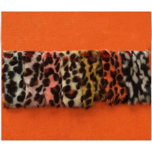 Super soft imitation rabbit leopard print 3-color leopard artificial plush Clothing toy jacquard plush fabric160*90cm (one yard)