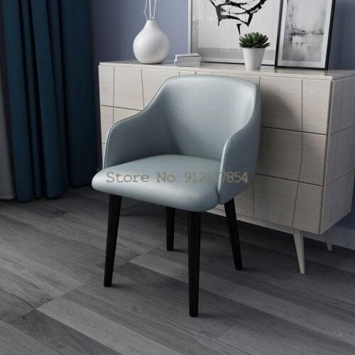 Light luxury dining chair home backrest armrest negotiation leisure balcony study computer desk makeup small chair shoe replacem