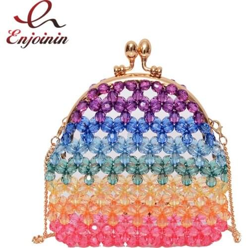 Textured Colorful PVC Pearl Design Clip Bag 2021 Trend Ladies Messenger Bag Women Shoulder Bag Top Quality Luxury Purses