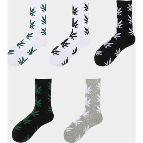 Cozy simple women Maple leaf mid socks knitting cotton soft breathable business casual socks socks stretch socks sport socks