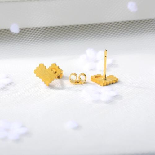 V Attract Korean Hollow Love Heart stud Earrings Set For Women Gold Sliver Peach Heart Loop Earrings Girl Gift