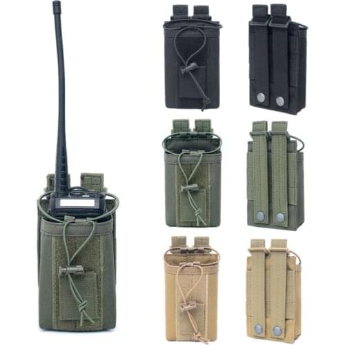 Military Molle Radio Walkie Talkie Holder Bag Hunting Talkie Holder Bag Tactical Sports Pendant Magazine Mag Pouch Pocket