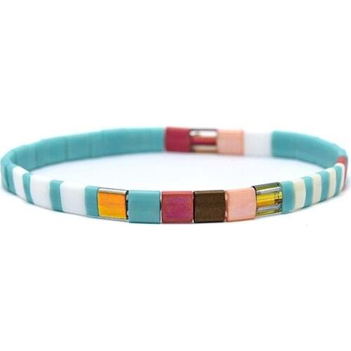 WT-B528 Optional Multicol Bead Bracelet Women Bohemian Miyuki Bracelet Men Vintage Jewelry Boho Tila Beads Bracelet Jewelry