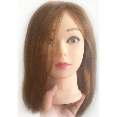 16 inches 100% human hair Practice Hairdressing Training Head Mannequin training head human hair training head
