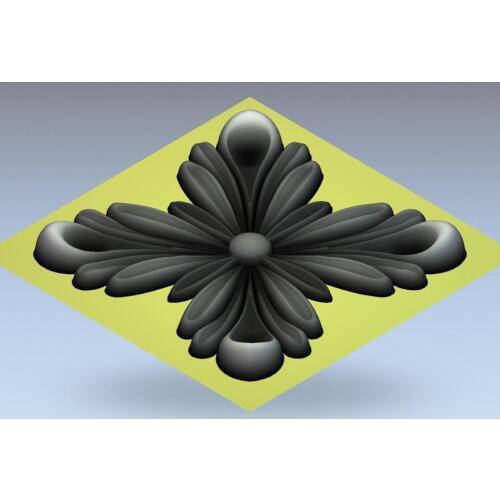 3d model relief for cnc in STL file format rosette_17